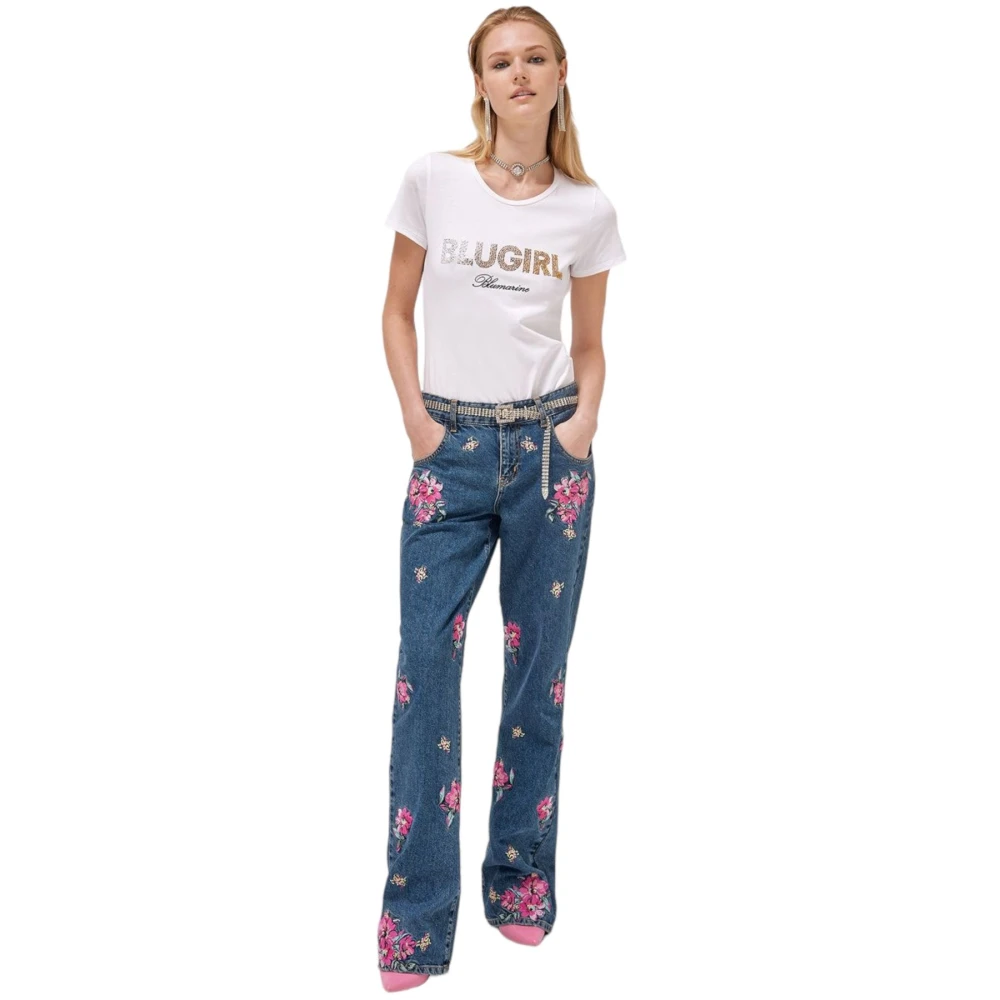 Blugirl Korte Mouw T-shirt White Dames
