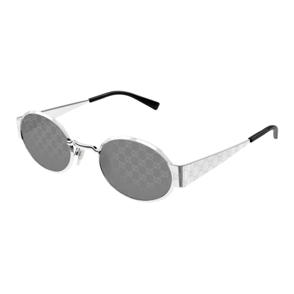 Gucci Unisex Gray Sunglasses, 51 Mm, Oval Sunglasses
