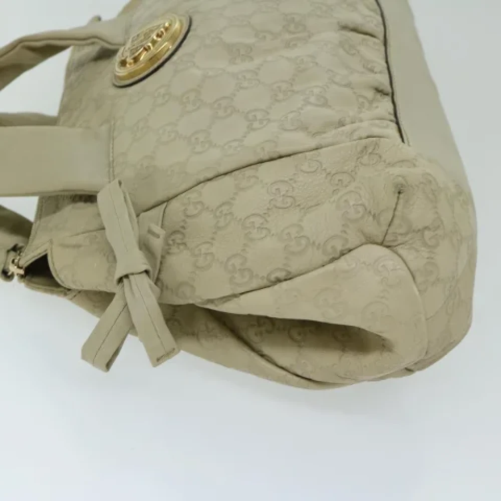 Gucci Vintage Pre-owned Leather handbags Beige Dames