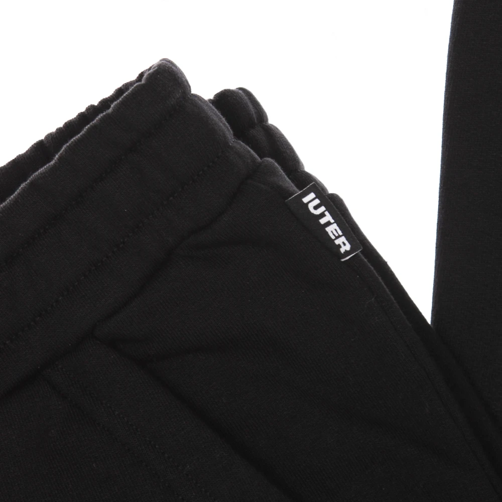 Iuter Zwarte Sweatpants Tracksuit Elastische Taille Zakken Black Heren