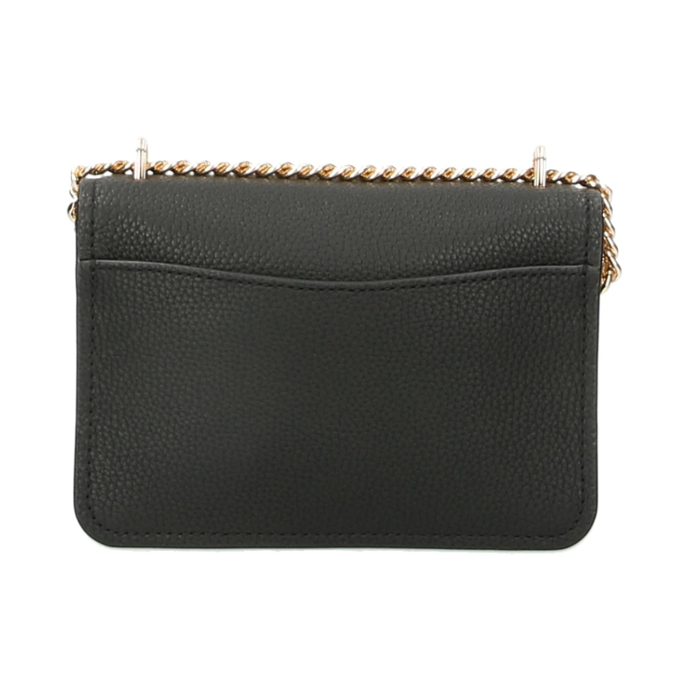 Michael Kors Zwarte leren schoudertas met magneetsluiting Black Dames