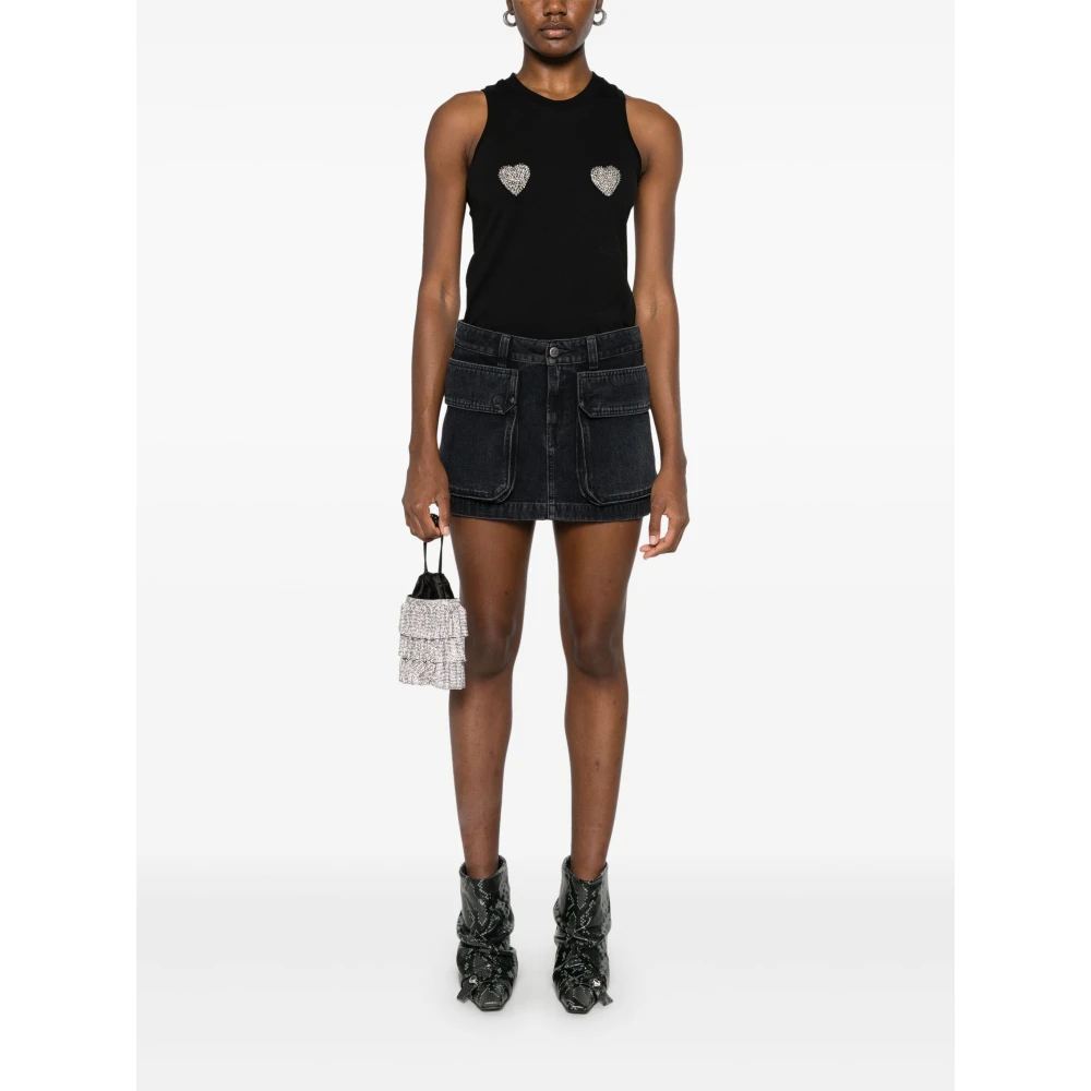Diesel Zwarte Rok met Zakken Black Dames