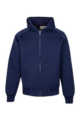 sweat-a-capuche-en-neoprene-bleu-avec-logo-imprime