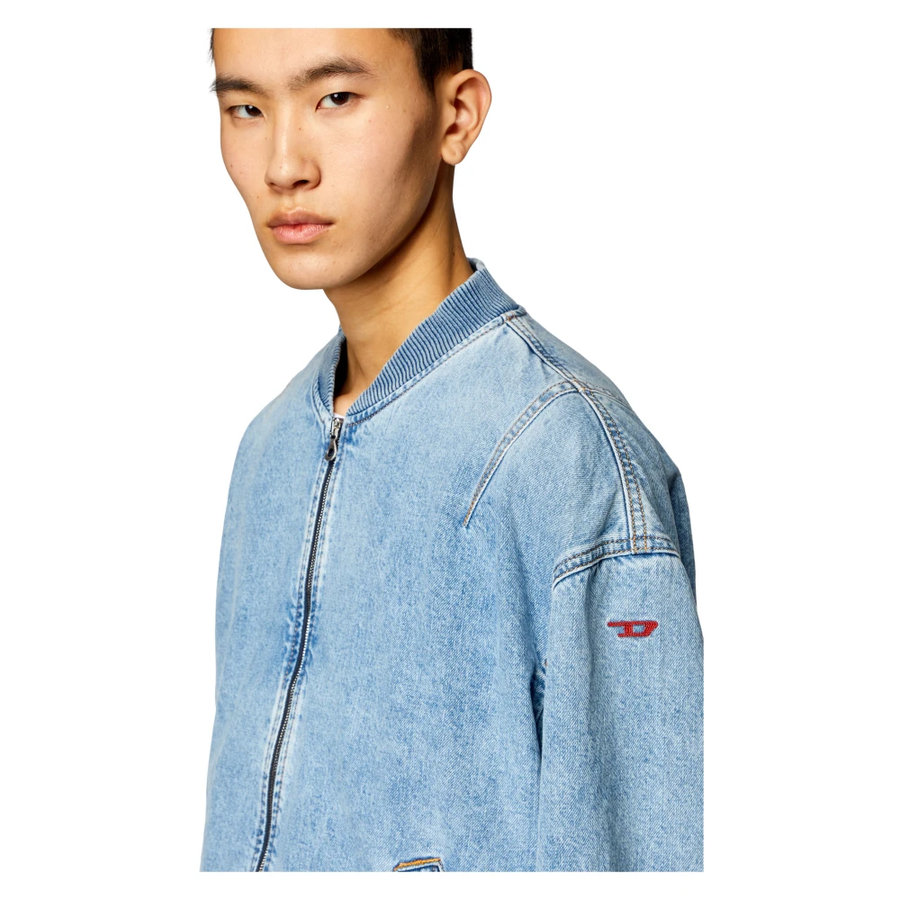 Diesel Bomber Denim Jack in denim Blue Heren