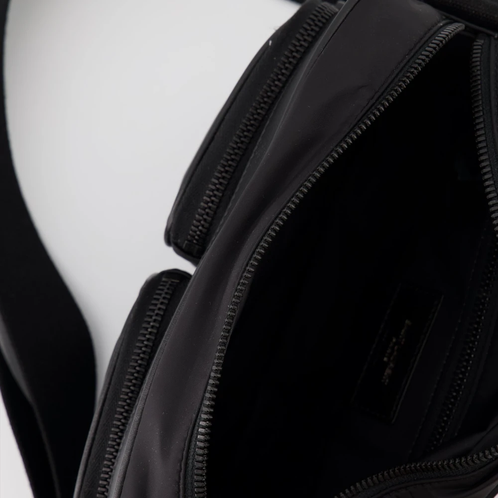 Saint Laurent Nylon Camera Tas Zwart Leer Black Heren