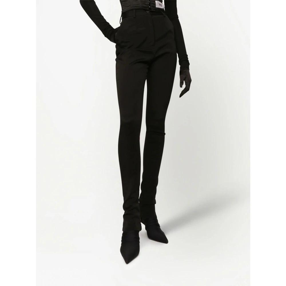 Dolce & Gabbana Zwarte high-waisted skinny-fit broek Black Dames