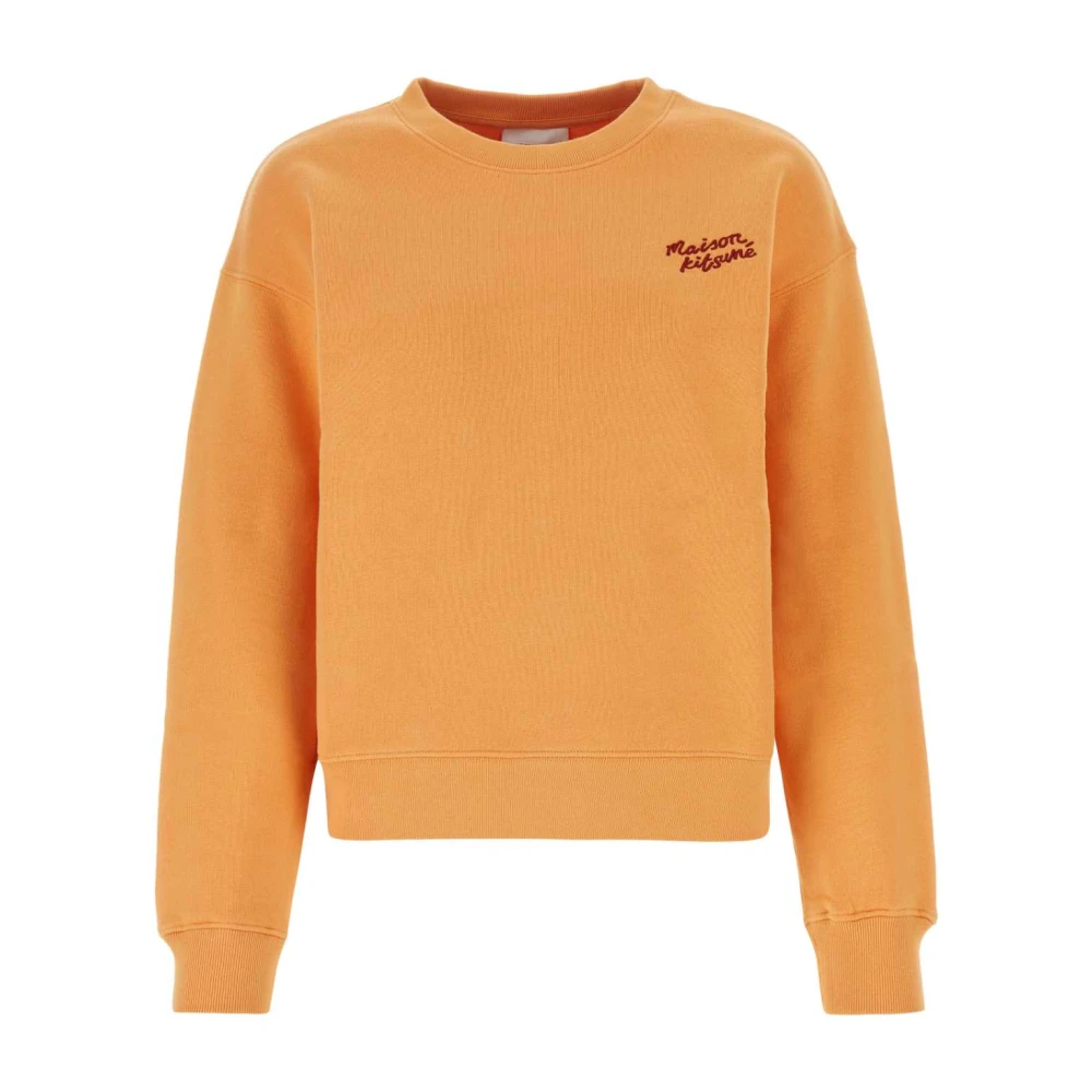 Maison Kitsuné Oranje Katoenen Sweatshirt Orange Dames