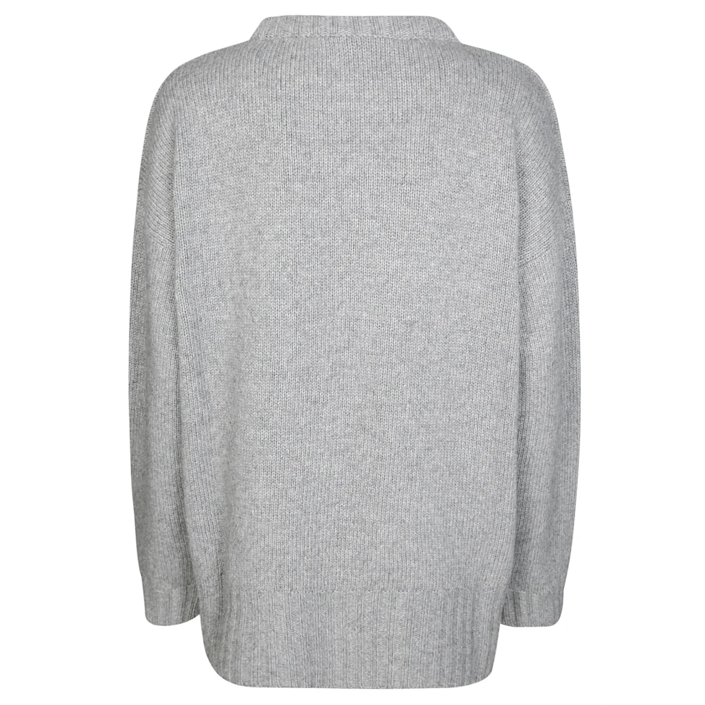 Jejia Stijlvolle ronde hals manchet trui Gray Dames