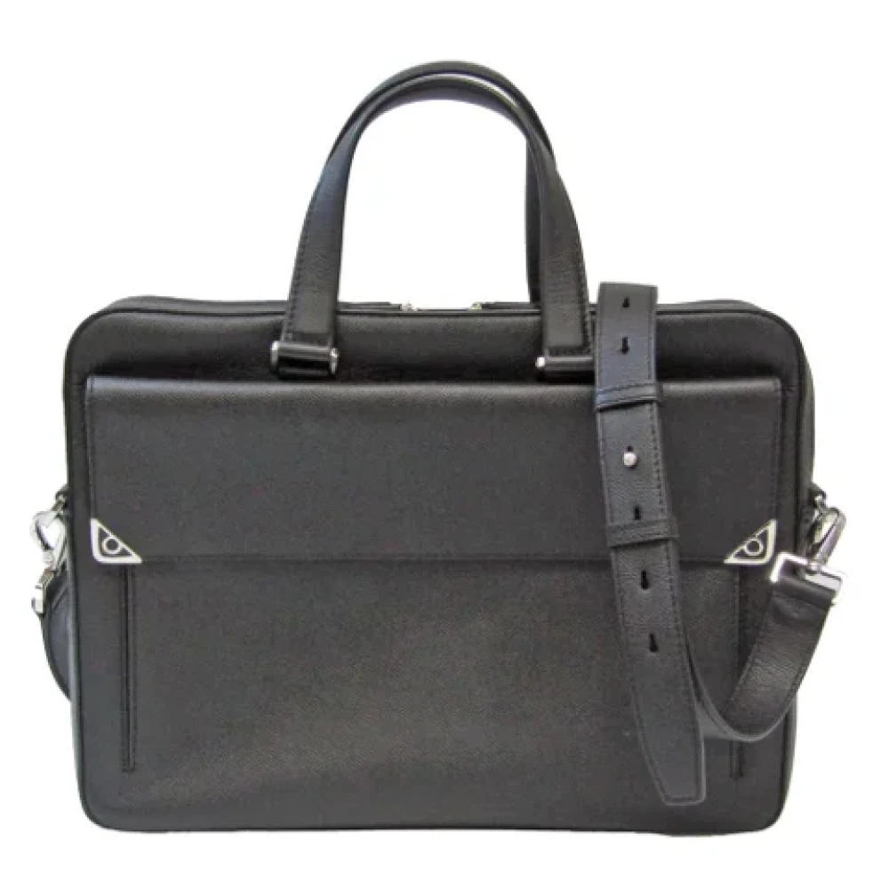 Salvatore Ferragamo Pre-owned Leather handbags Black Heren