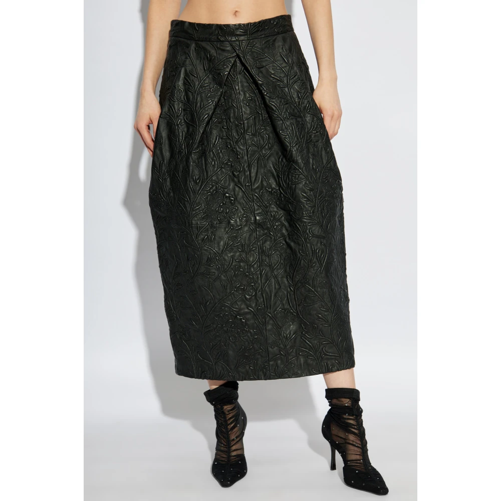 Munthe Leren rok 'Faith' Black Dames