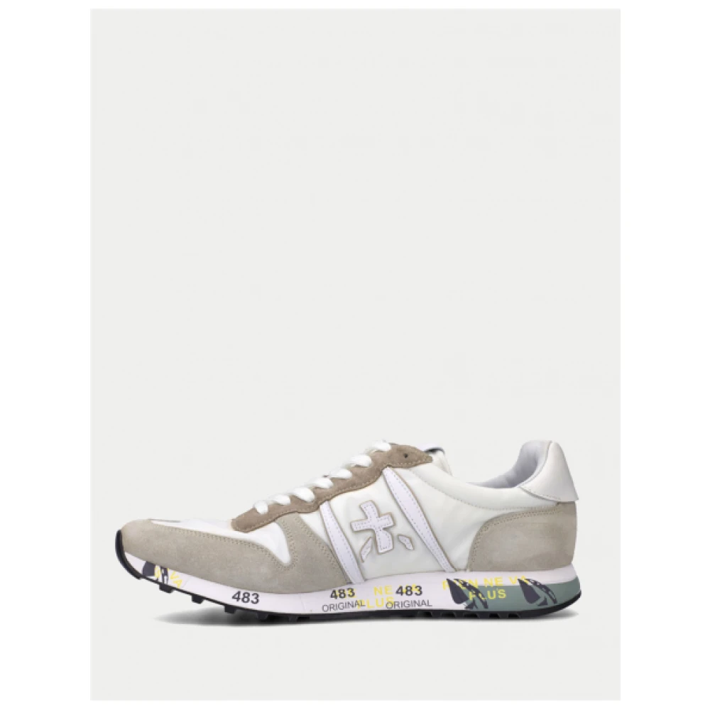 Premiata Heren Eric Sneakers van Gemengd Suède of Kalfsleer White Heren