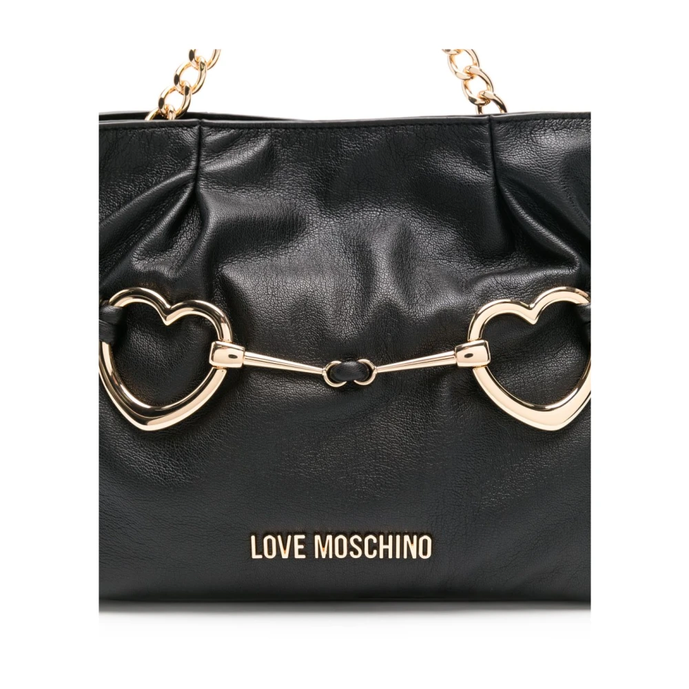 Love Moschino Zwarte schoudertas voor vrouwen Black Dames