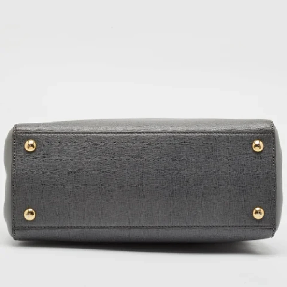 Fendi Vintage Pre-owned Leather fendi-bags Gray Dames