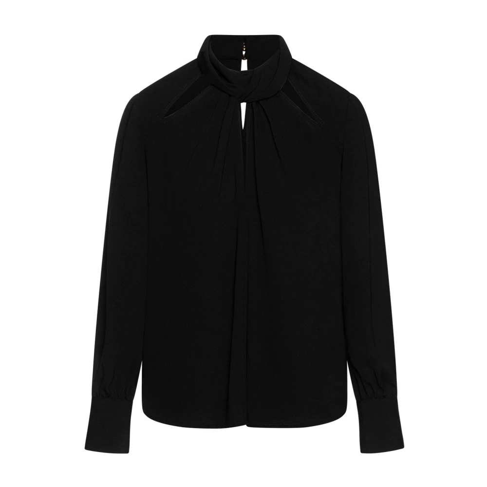 Liu Jo Zwarte Shirt met Knoop Detailing Black Dames