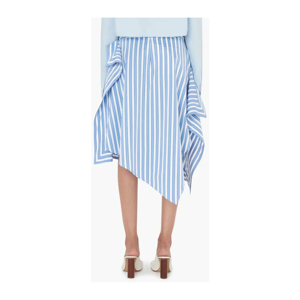 JW Anderson Asymmetrische Zakdoek Rok Blue Dames