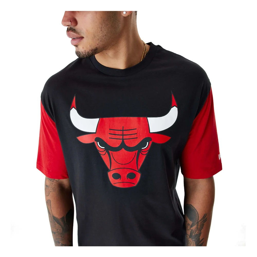 new era NBA Chicago Bulls T-shirt Black Heren