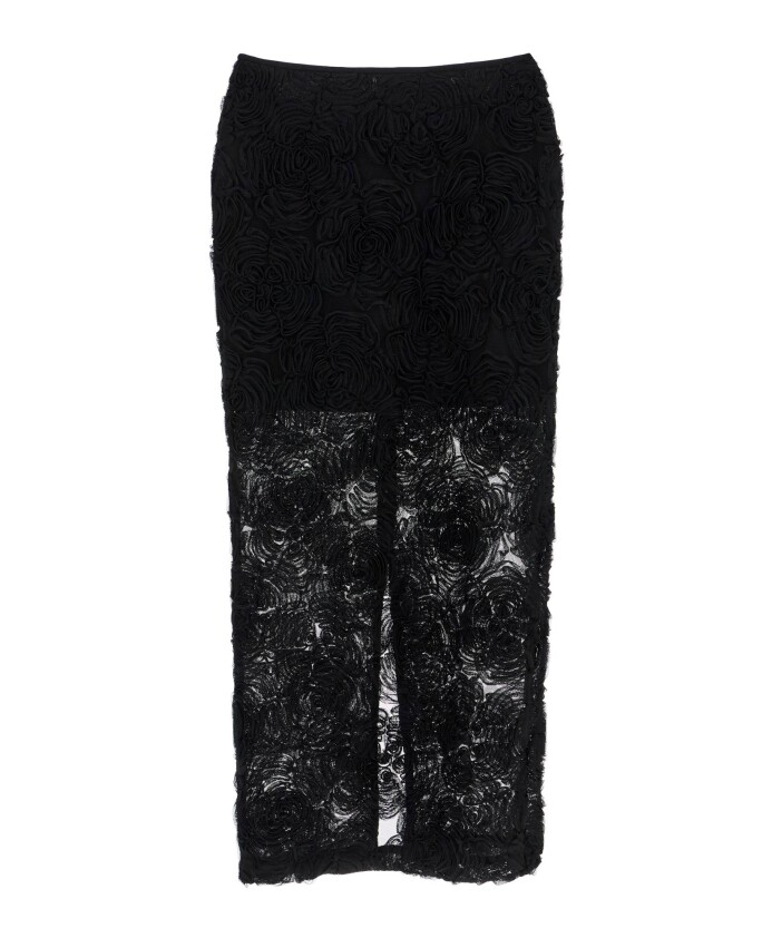 floral-mesh-pencil-skirt