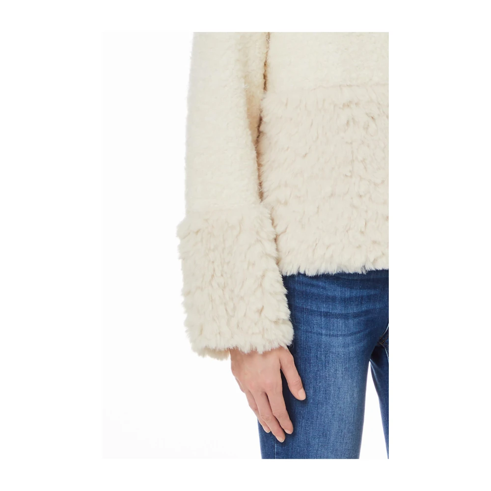 Liu Jo Wooled Fur Jas voor Vrouwen White Dames