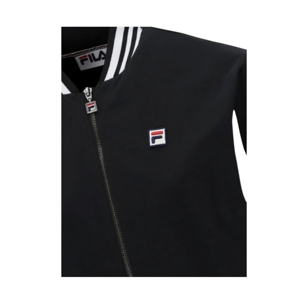 Fila Gekreukeld Nylon Settanta Unisex Jas Black Heren