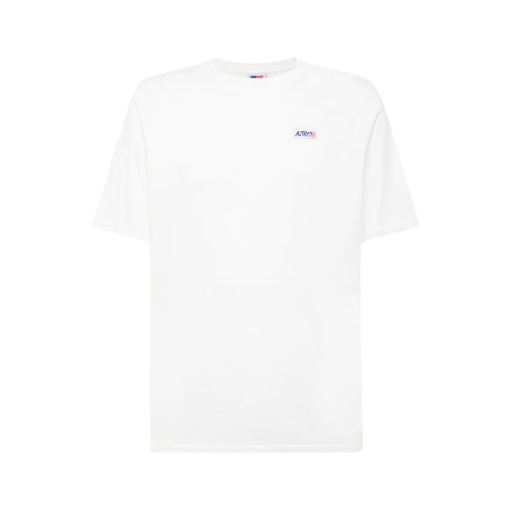 Autry Iconisch T-shirt met korte mouwen en ronde hals White Heren