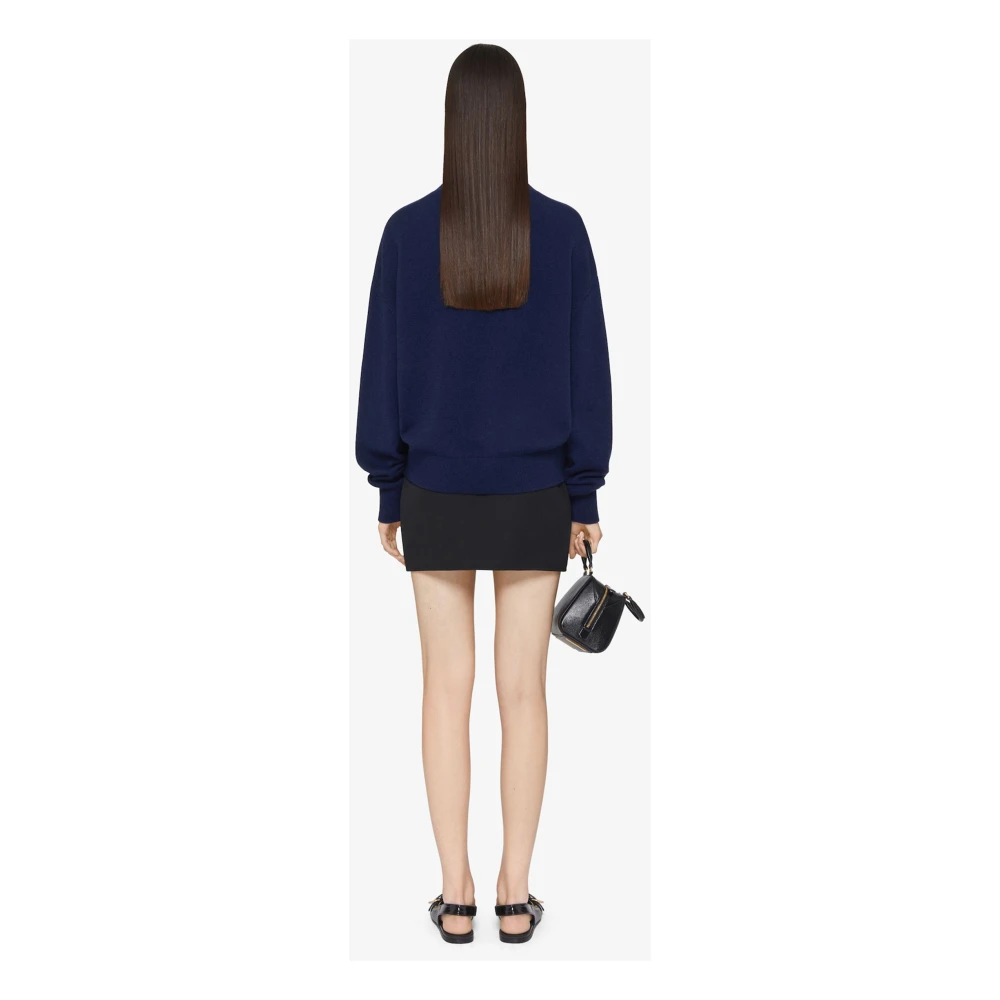 Givenchy Blauwe Trui met 4G Embleem Blue Dames