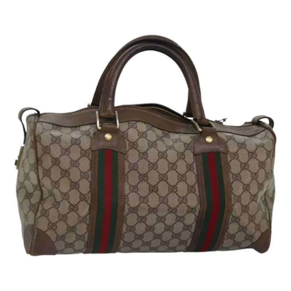 Gucci Vintage Pre-owned Leather handbags Beige Dames