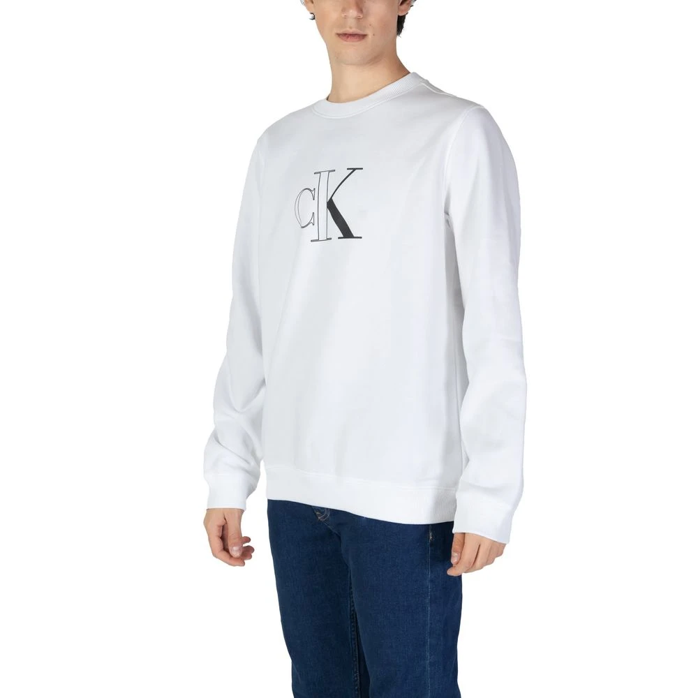 Calvin Klein Jeans Weier Polyester Pullover voor Mannen White Heren