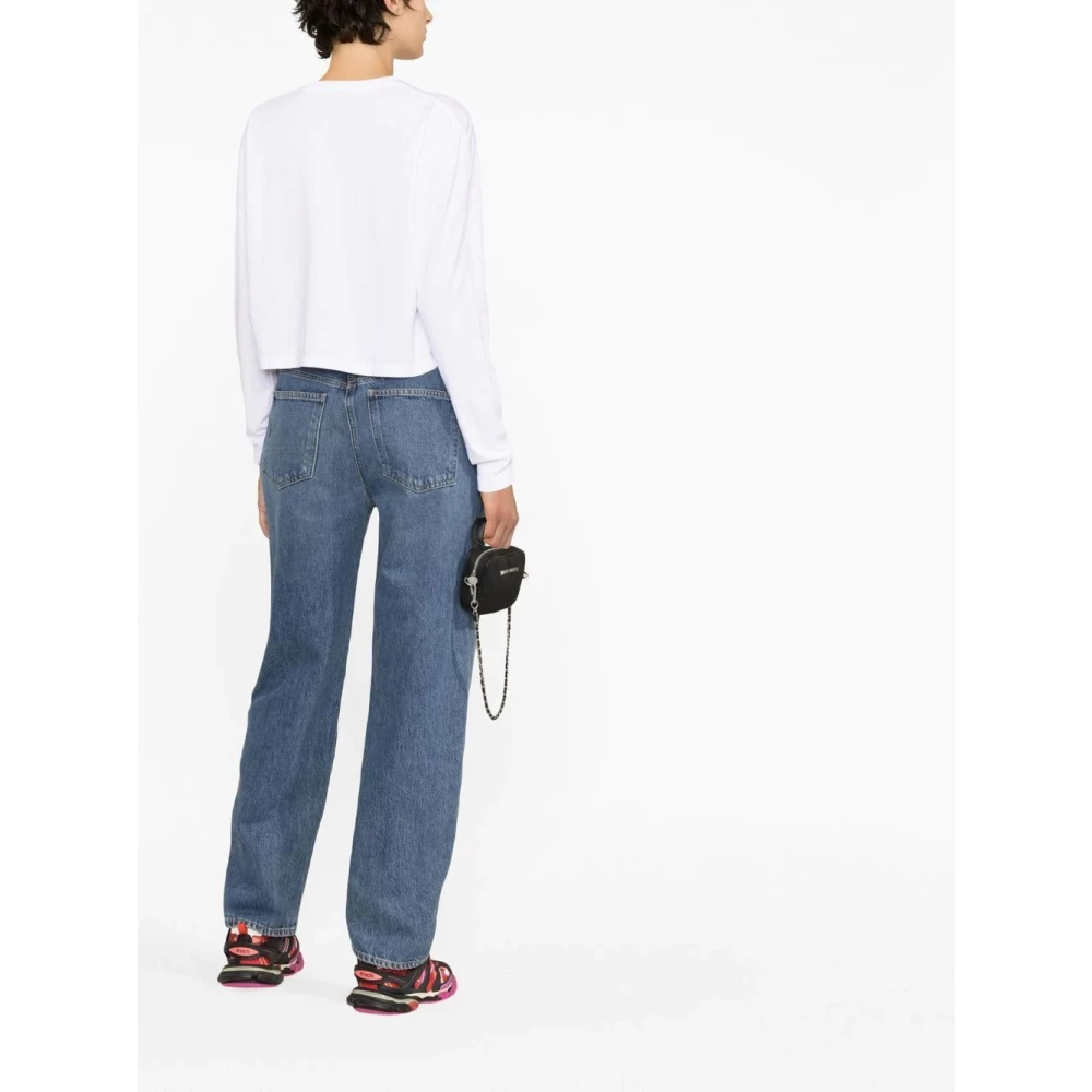 Agolde Witte Katoenen T-shirt White Dames