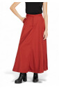 jupe-rouge-unie-avec-fermeture-eclair