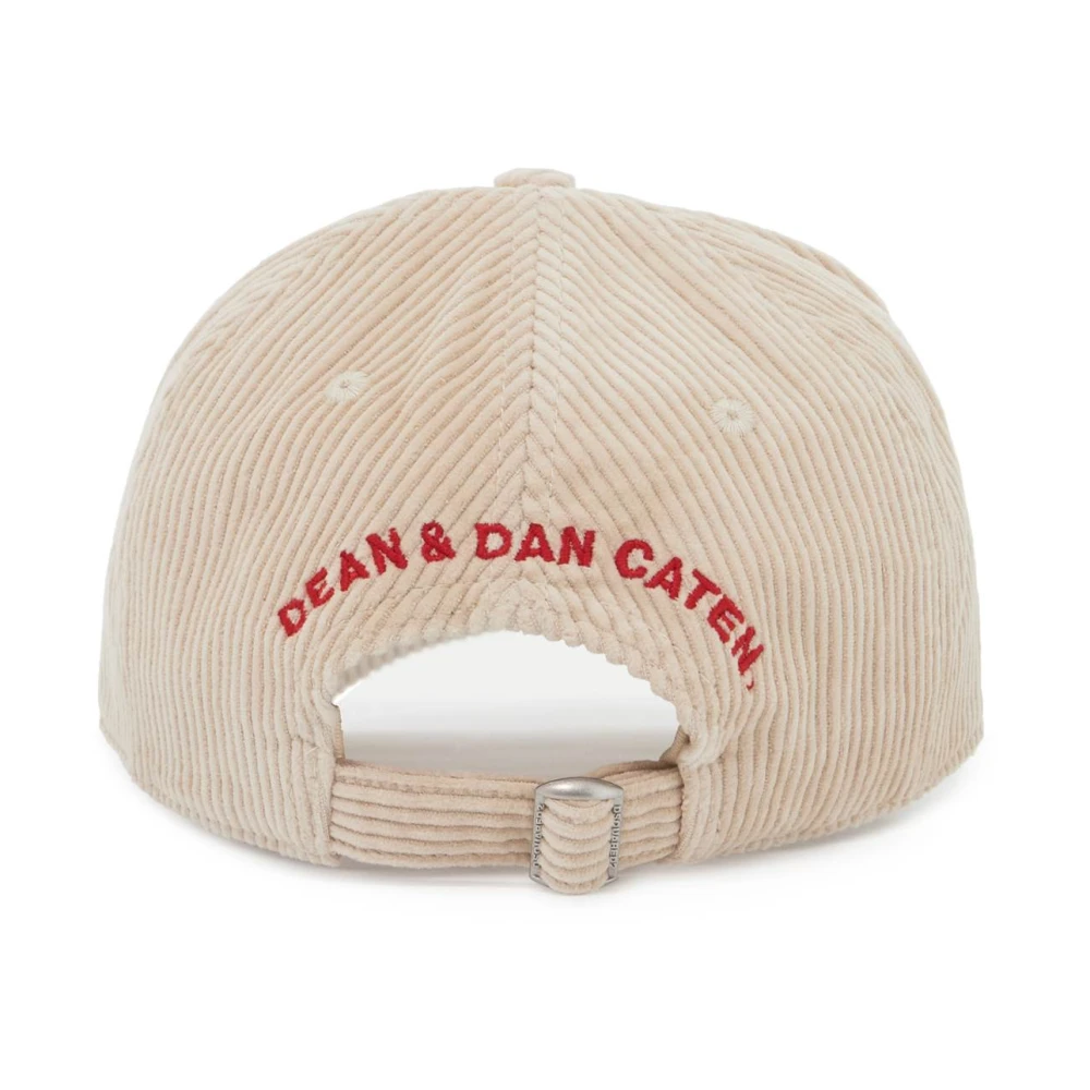 Dsquared2 Fluweel Geribbelde Baseballpet met Logopatch Beige Heren