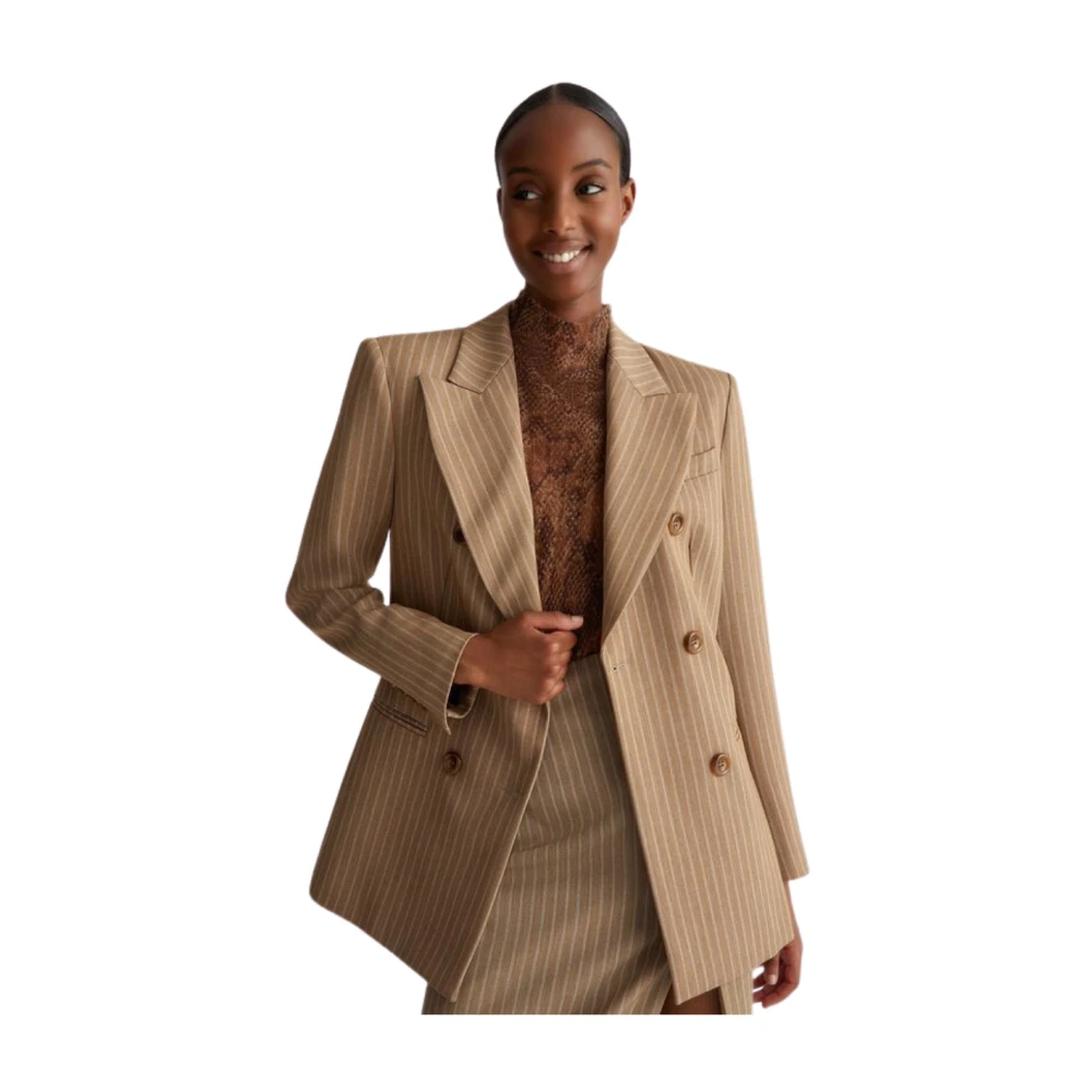 Liu Jo Stijlvolle Blazer Jas voor Vrouwen Brown Dames