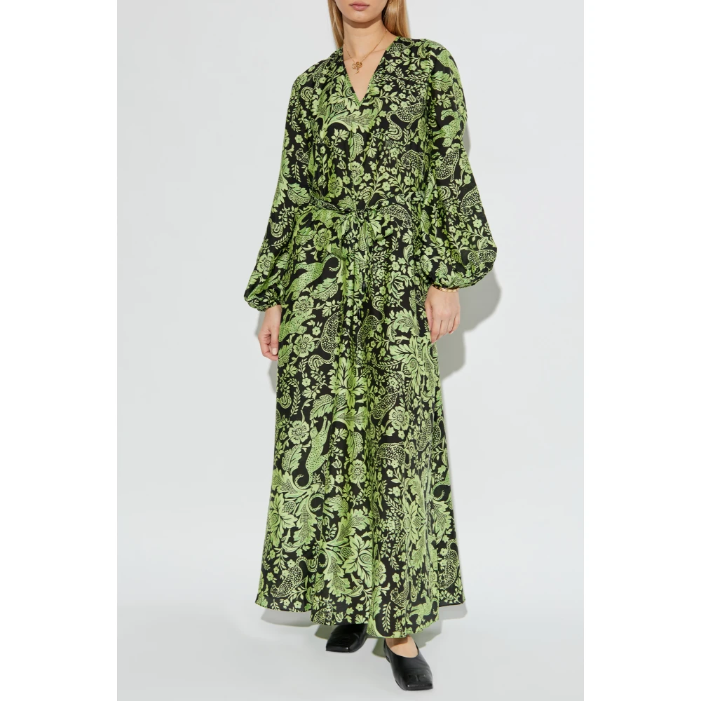 Diane Von Furstenberg Jurk met zijde-afwerking Green Dames