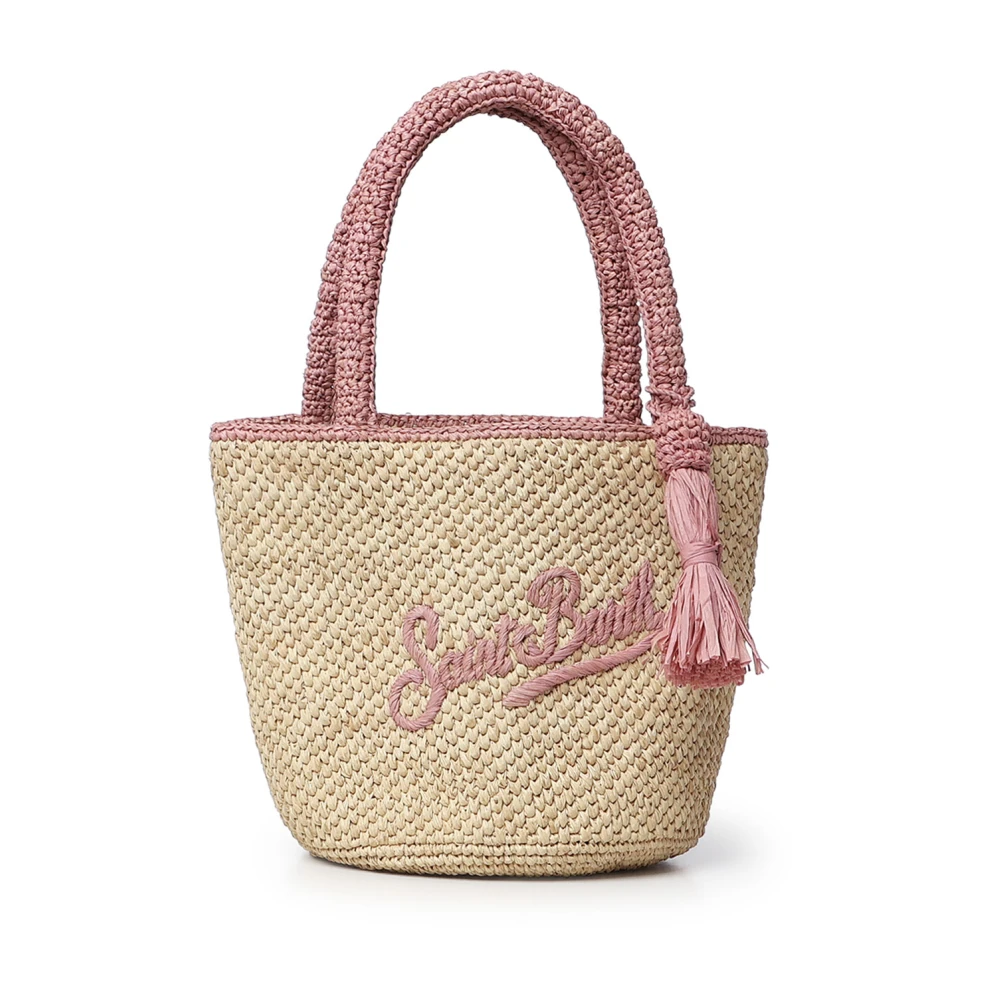 Mc2 Saint Barth Beige Shopping Bags, Female, One Size, Raffia Shoulder Bag