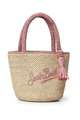 Raffia Axelremsväska