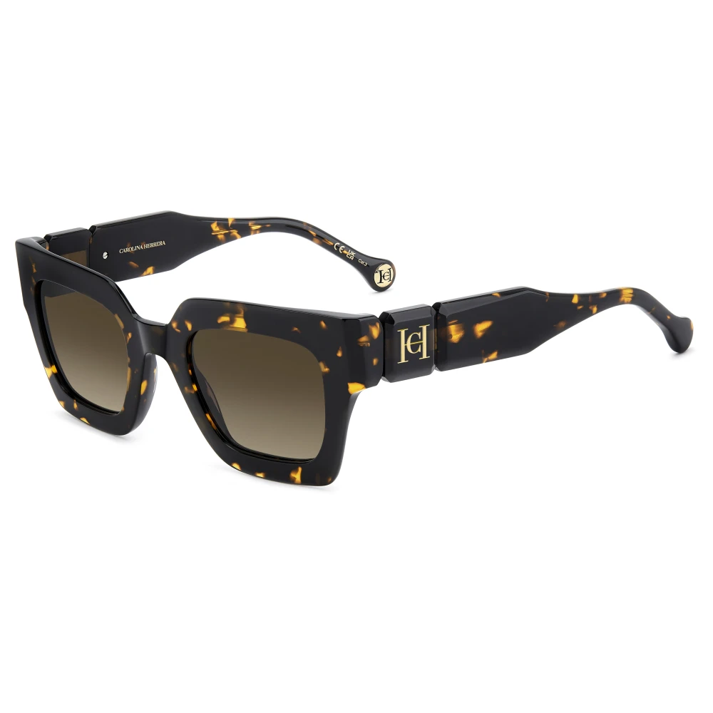 Carolina Herrera Women's Brown Havana Sunglasses Shaded