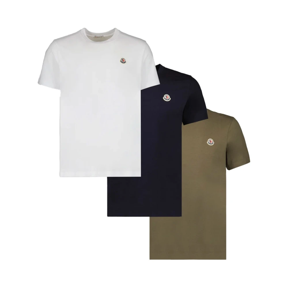 Moncler 3 Pack T-shirt Wit-Leger-Zwart Multicolor Heren
