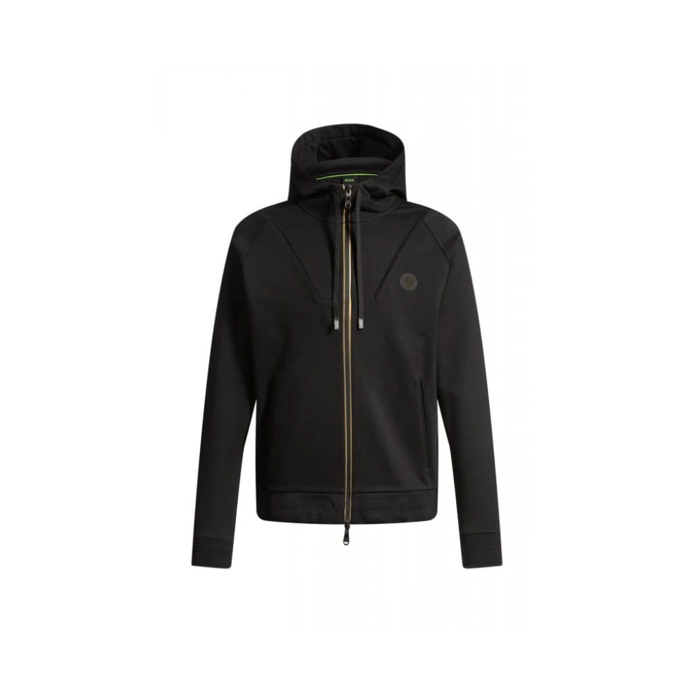 Boss , Zip-Throughs, Male, Black, M, Zip-Through Sweatshirt