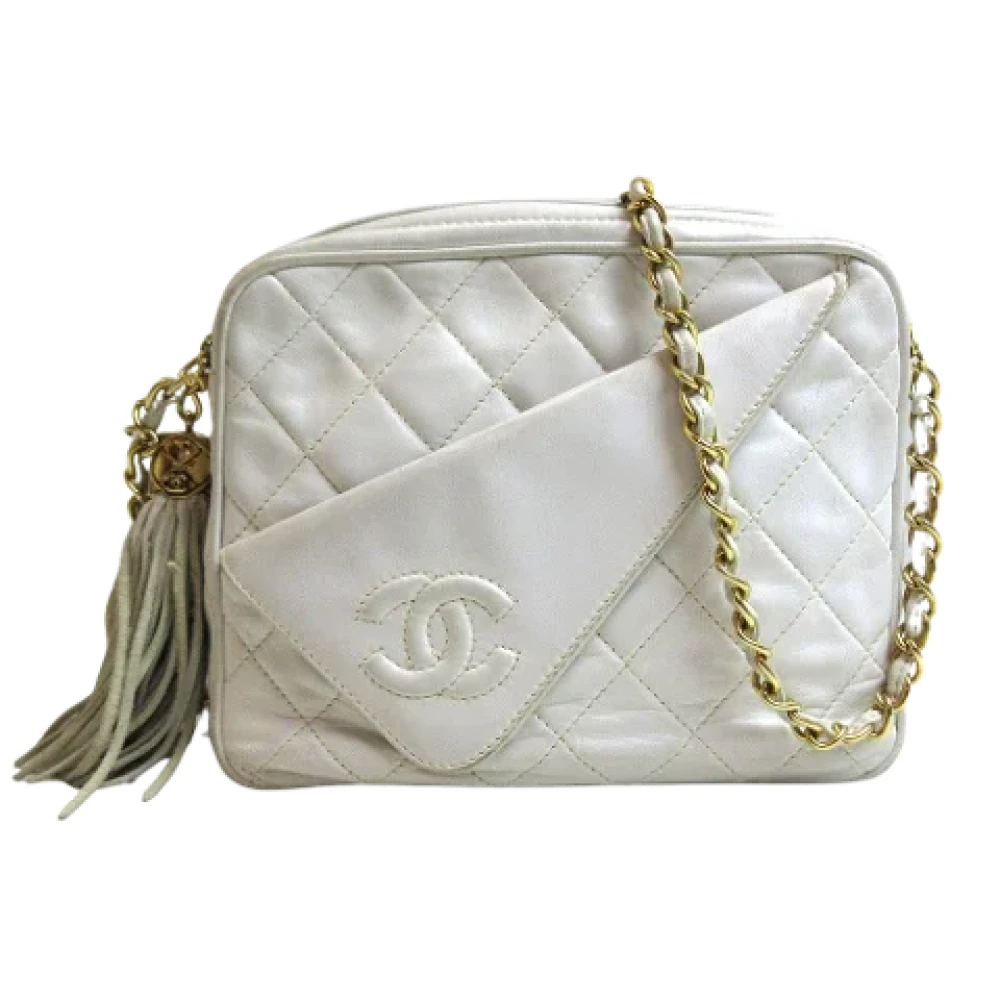 Chanel Vintage Pre-owned Leather chanel-bags White Dames