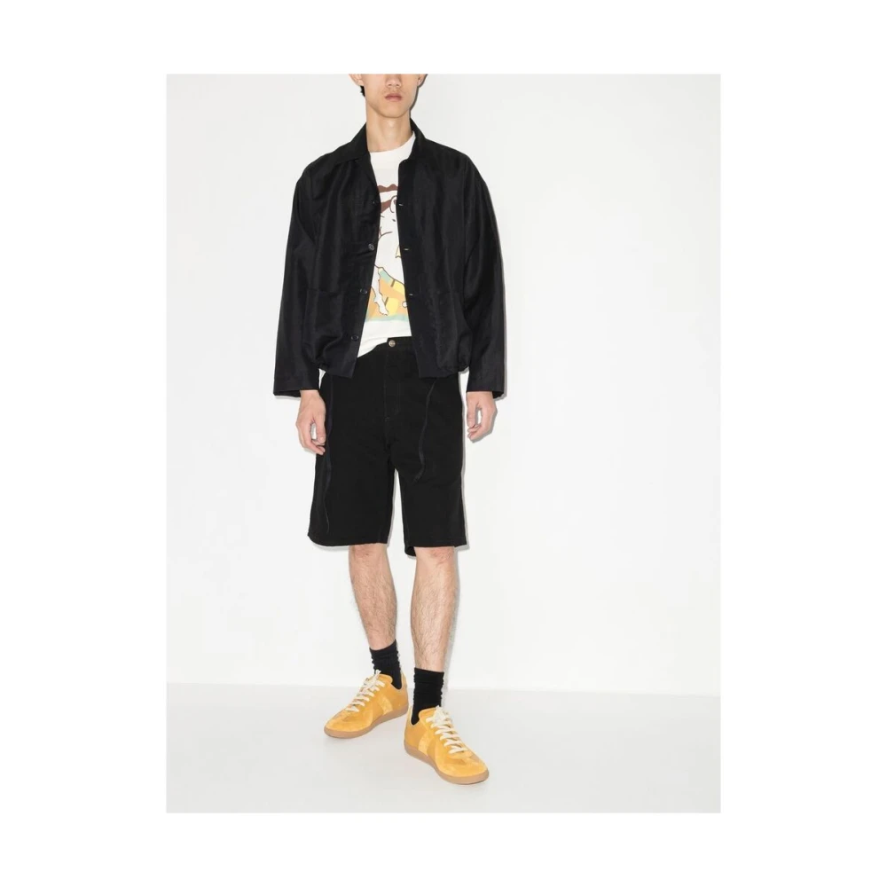 Carhartt WIP Zwarte Katoenmix Logo Patch Shorts Black Heren