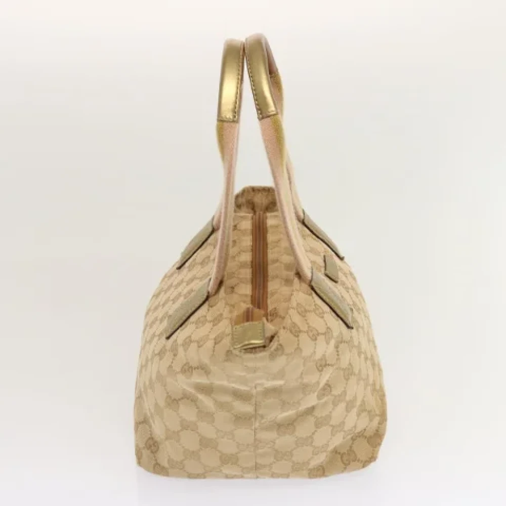 Gucci Vintage Pre-owned Canvas handbags Beige Dames