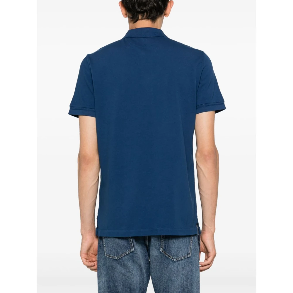 Tom Ford Blauwe Polo Shirt Korte Mouw Katoen Blue Heren
