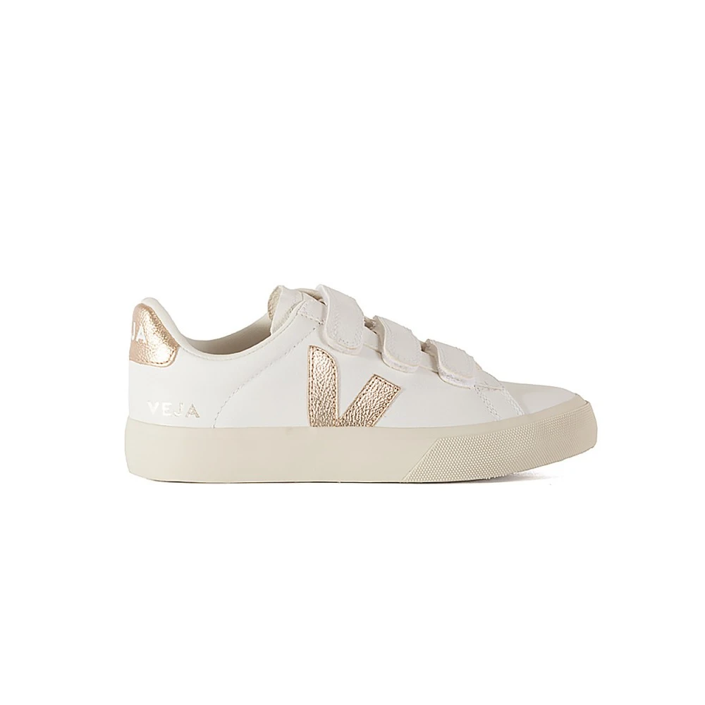 Veja Men's White Leather Trainers With Platinum Logo Size 9 Uk