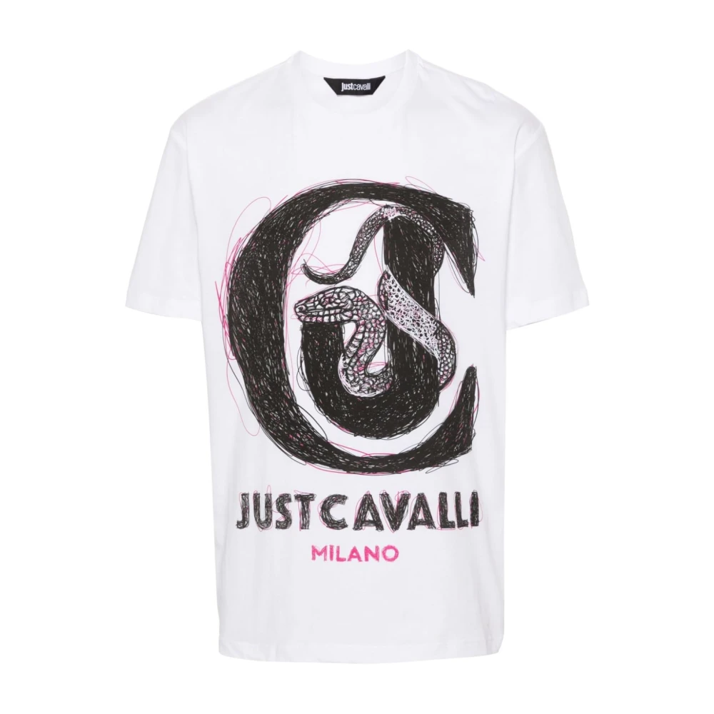Just Cavalli Witte T-Shirts & Polos voor Heren White Heren