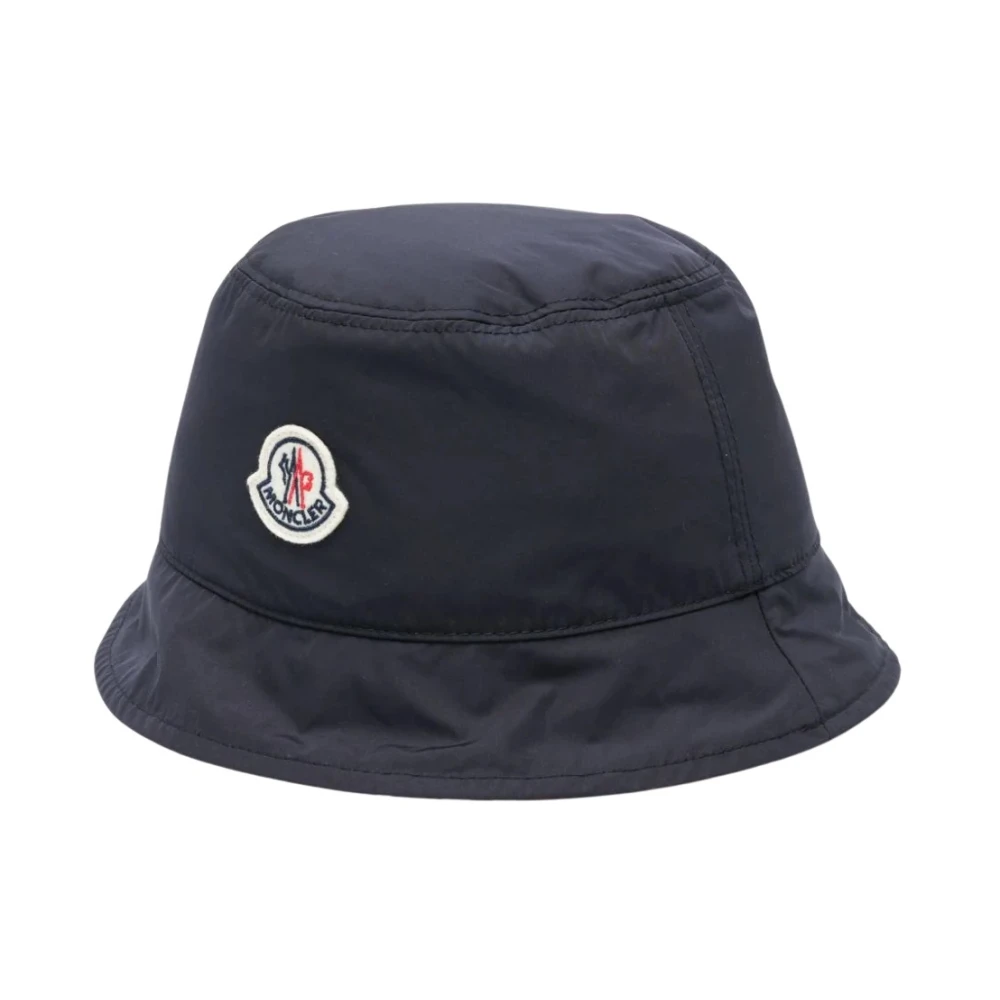 Moncler Reversibele Logo Patch Muts Blue Heren
