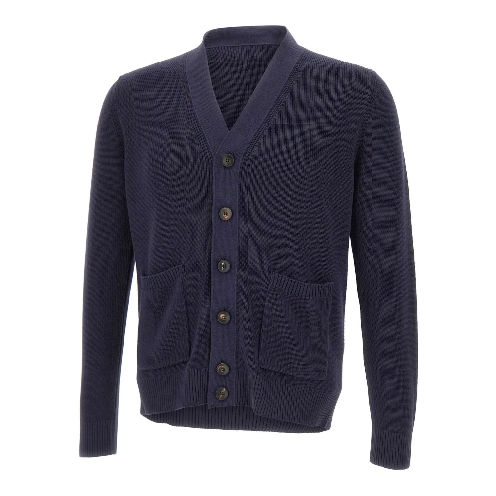 Filippo De Laurentiis Blue Cardigans, Male, Xl, Cotton Cardigan