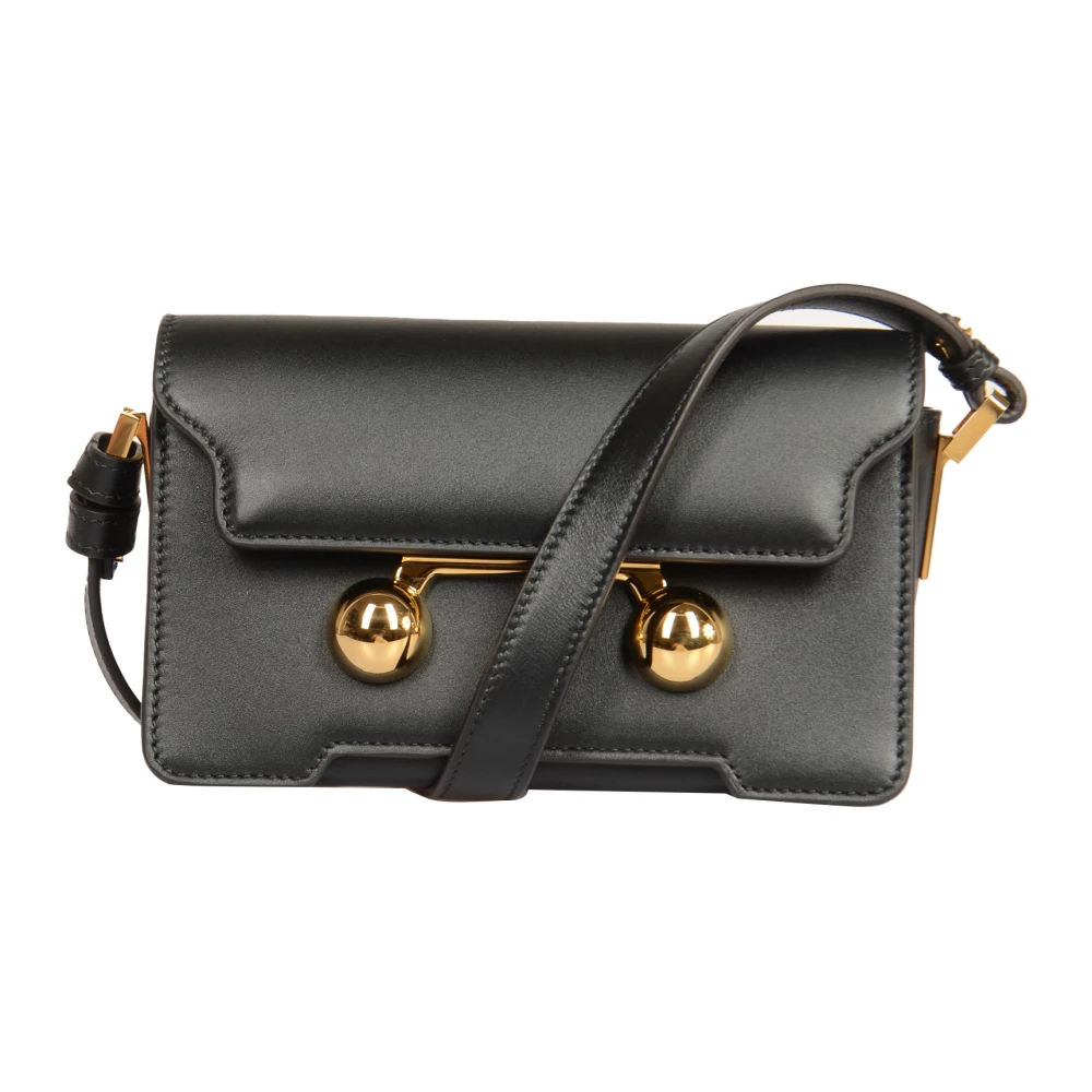 Marni Mini Schoudertas met Gouden Hardware Black Dames