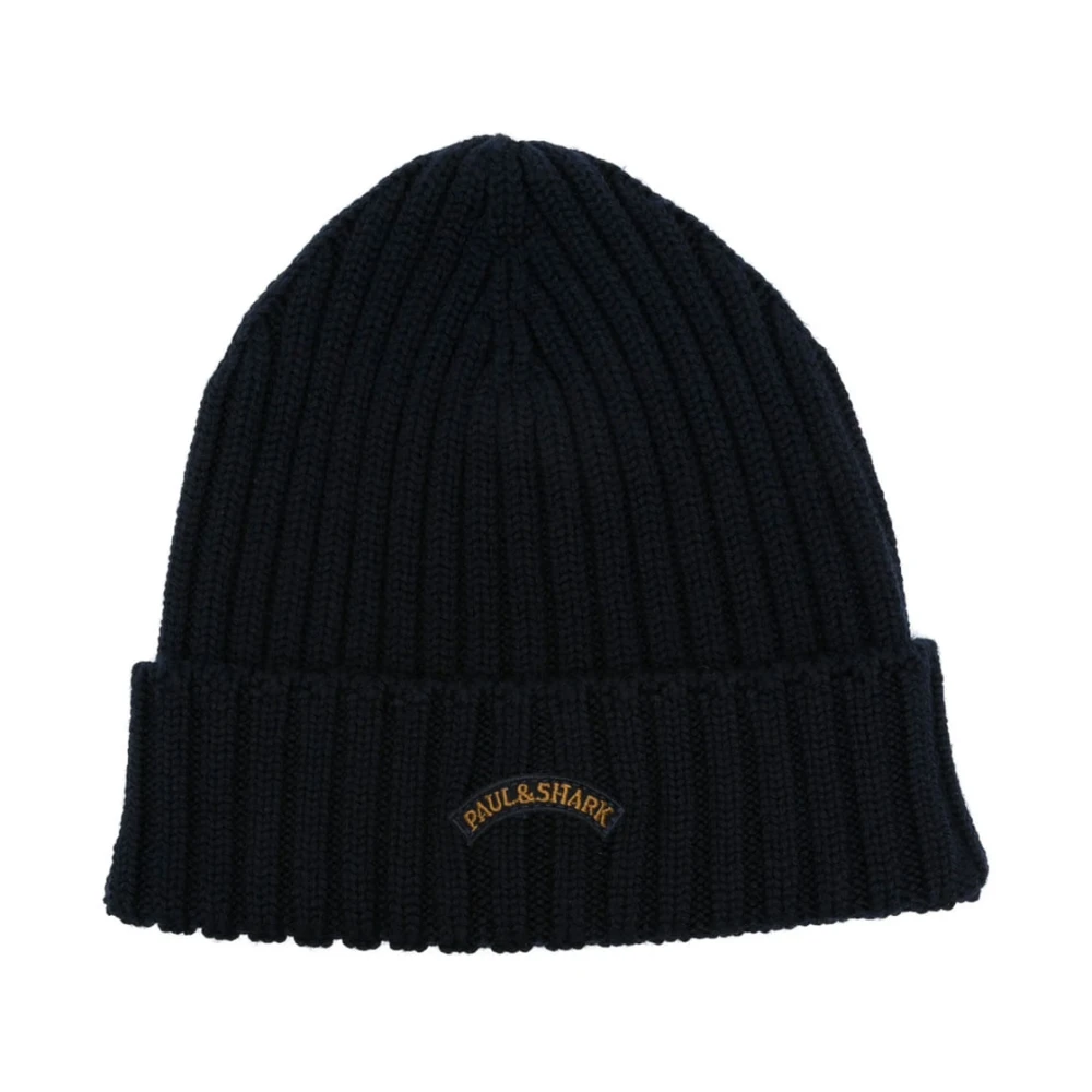 Paul & Shark Blue Woolen Hat For Men - Male - Accessories - One Size - Accessories