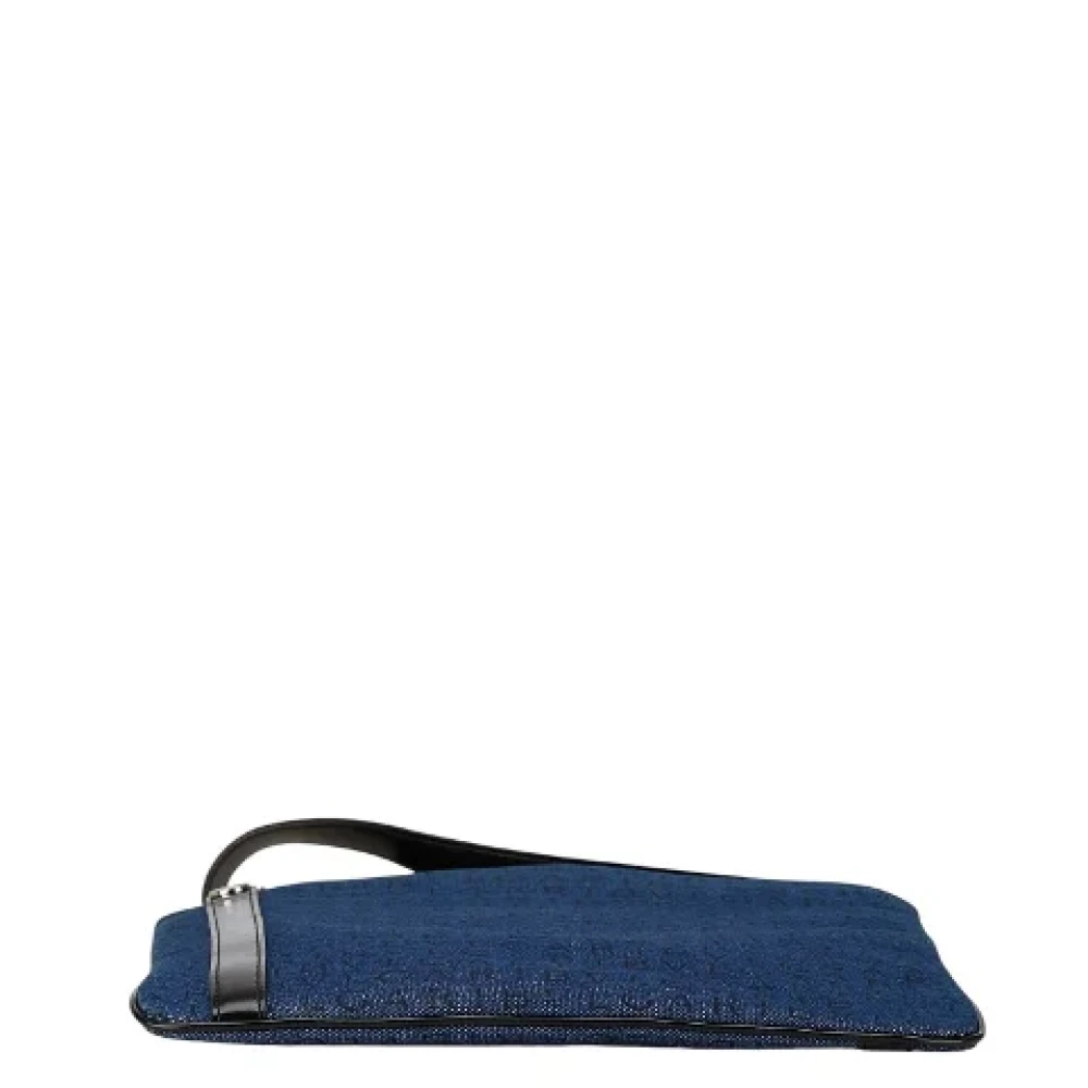 Bvlgari Vintage Pre-owned Canvas shoulder-bags Blue Dames