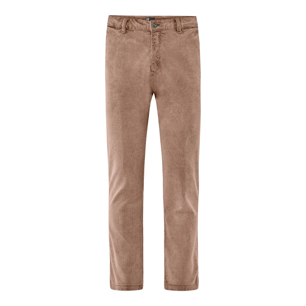BomBoogie Zuur Gewassen Corduroy Chino Broek Orange Heren