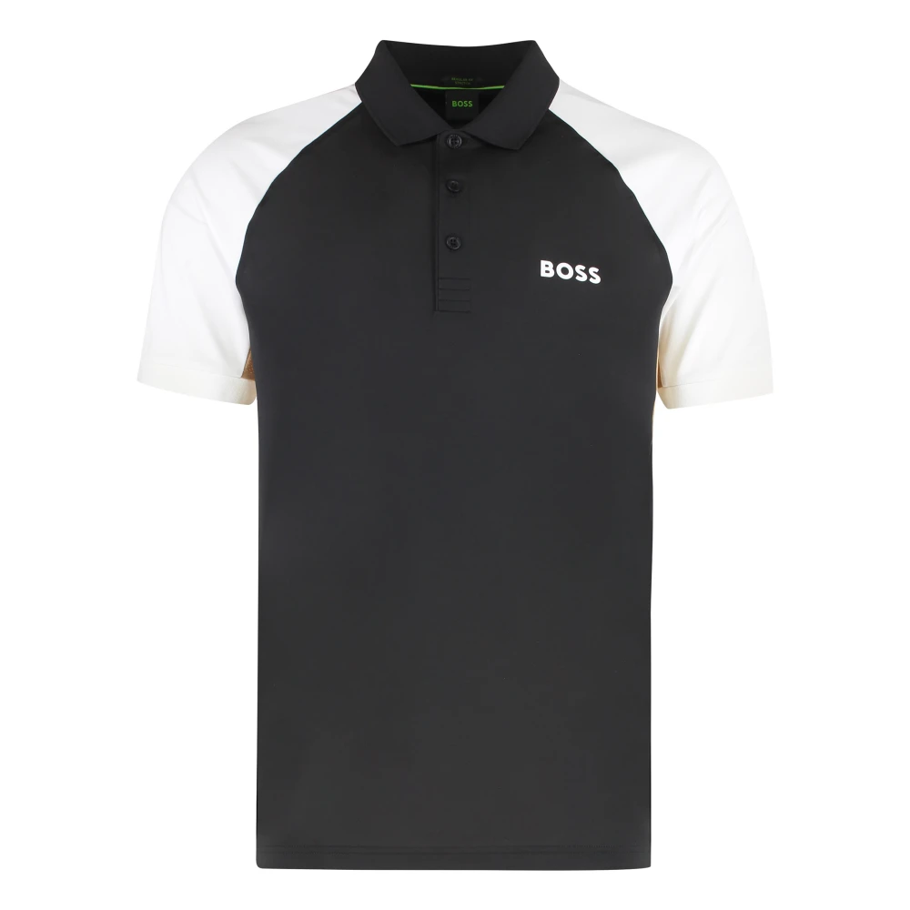 Hugo Men's Black Polo Shirts, S, Technical Fabric Polo Shirt